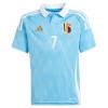 Conjunto (Camiseta+Pantalón Corto) Bélgica De Bruyne 7 Segunda Equipación Euro 2024 - Niño